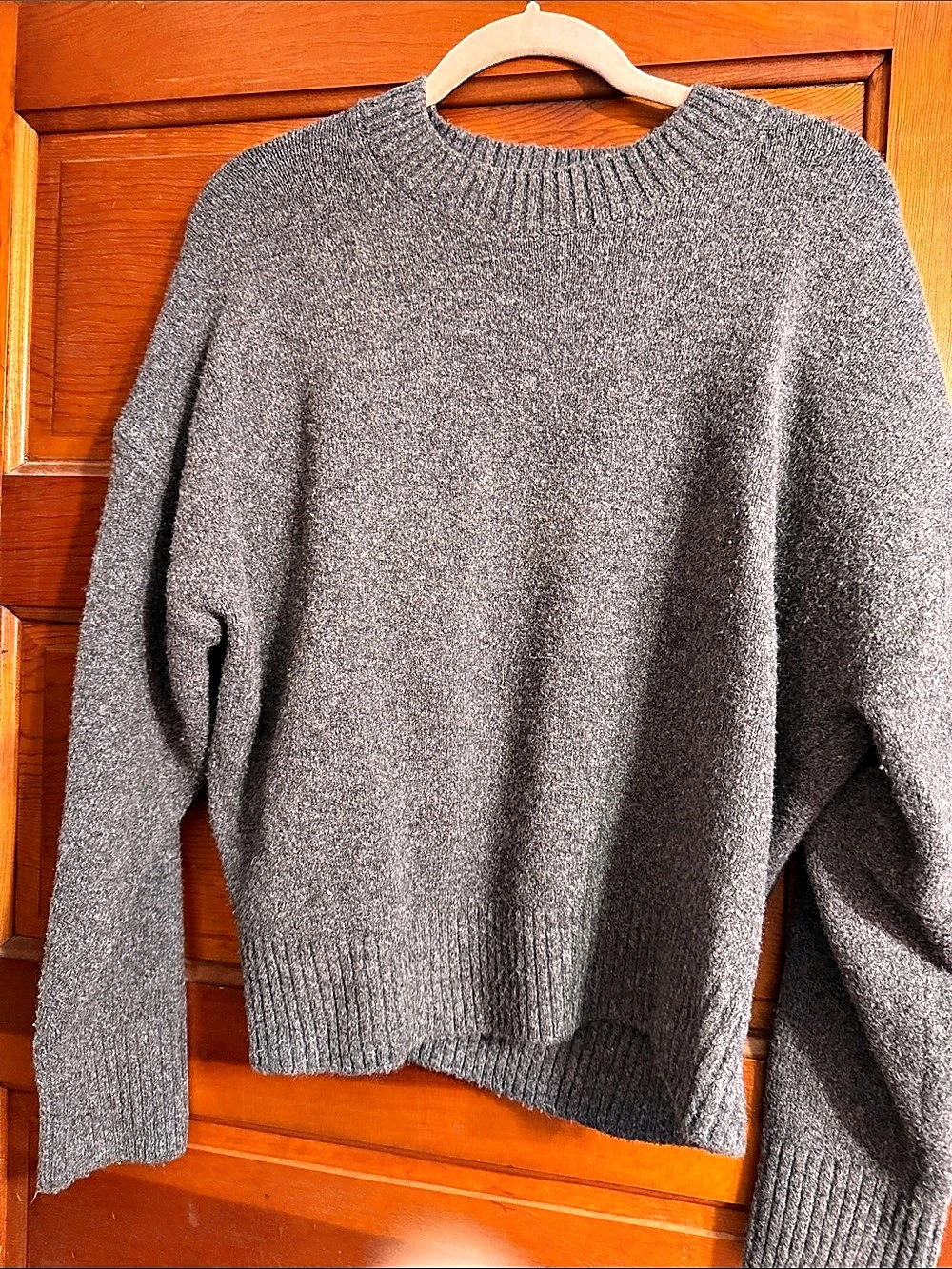 Zara Gray Knit Sweater Size Large Like New